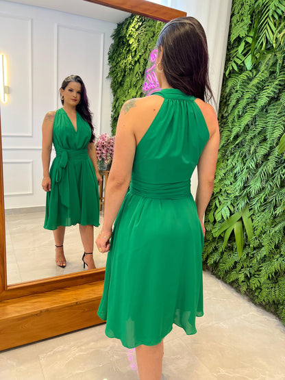 One Size Midi Dress - Flag Green