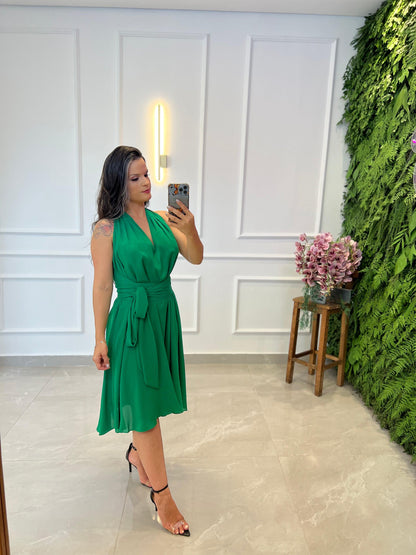 One Size Midi Dress - Flag Green