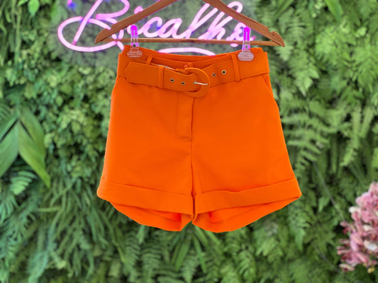 Tailoring Belt Shorts - Orange