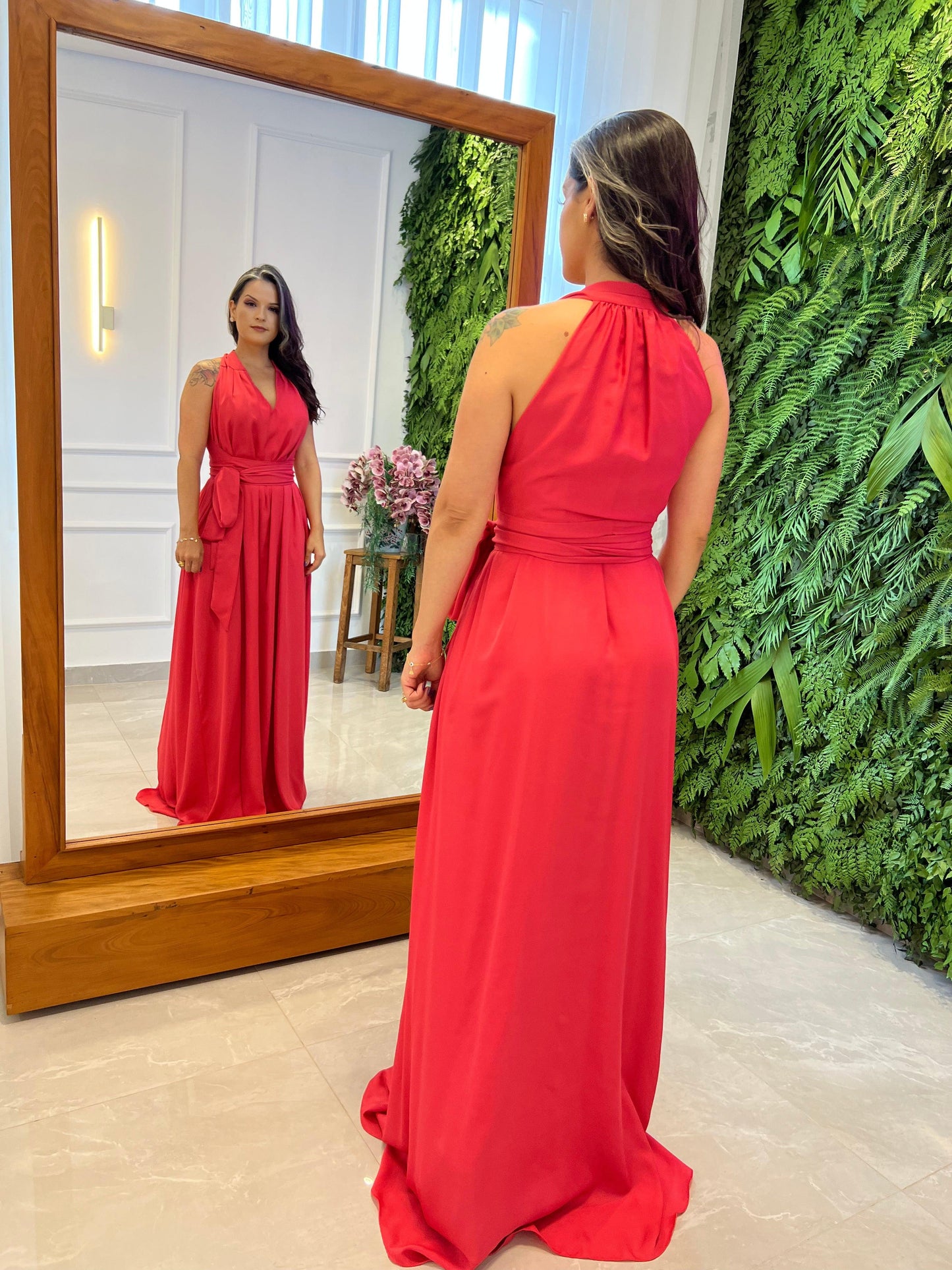 One Size Sleeveless Long Dress - Pink Barbie