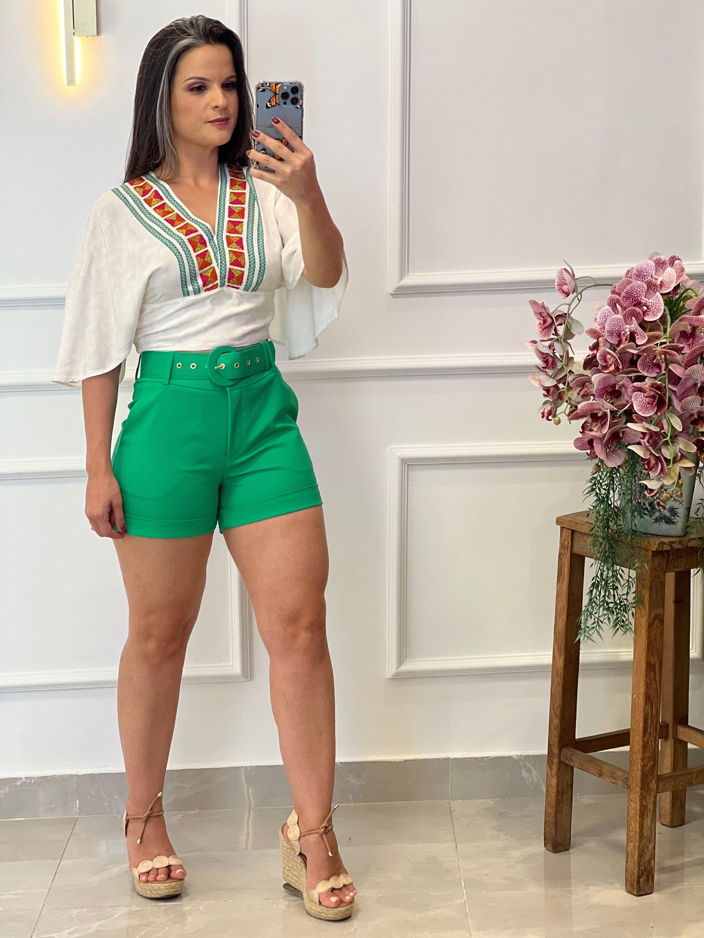 Belt Tailoring Short - Green